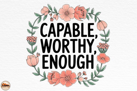 Capable Worthy Enough, Inspirational PNG