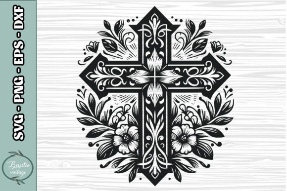 Floral Cross SVG Clipart 10 Review
