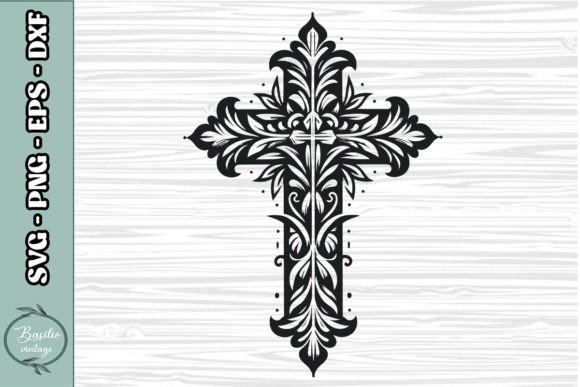 Floral Cross SVG Clipart 13