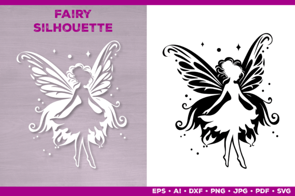 Flower Fairy Silhouette SVG