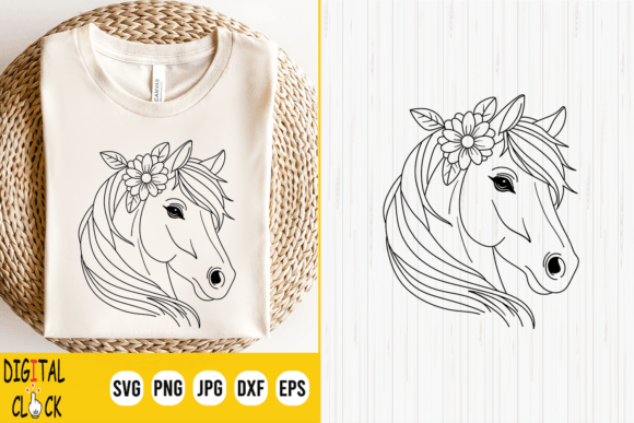 Horse with Flower Horse Floral Crown