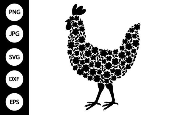 Silhouette Floral Chicken SVG Review