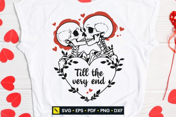 Valentine's Day Love Skulls SVG